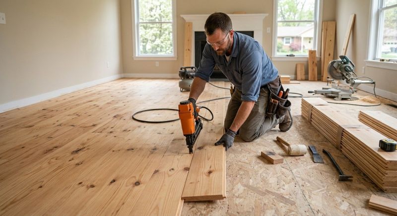 Birch Floor Installation in Fort Worth, TX