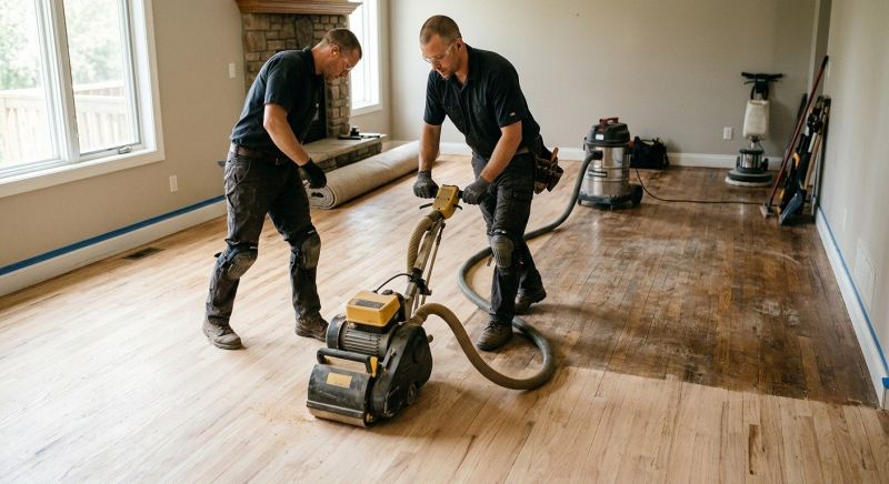 Cabin Floor Refinishing in Alpharetta, GA