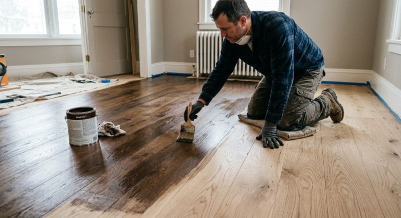Maple Floor Staining in Olathe, KS